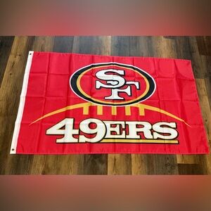 San Francisco 49ers flag double sided 3 by 5 feet new in  package